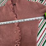 ZARA Pink Ruffle Trim Knit Cardigan Sweater Button Front Size Small Photo 7