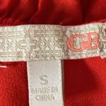 Gianni Bini GB Orange Sleeveless Elastic Waist Embroidered Detail Tank Top Small Photo 10