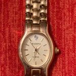 Women’s gold plated stainless steel genuine diamond dial quartz ELGIN watch! Photo 3