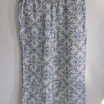 Soft Surroundings  Aliso Point Linen Pants Blue Print Photo 0