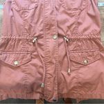 Ci Sono  Sleeveless Vest Mauve Womens Size Small Utility Autum Zip Button Hooded Photo 4