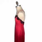 Undercover Wear Vintage Silk Feel Slip Dress Gown Red Black Lace Trim Goth Sexy Photo 2