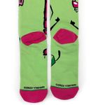 Odd Sox Invader Zim Gir Crew Socks Mens Womens Nickelodeon Y2K Fun Novelty Gift Green Photo 5