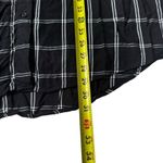 Calvin Klein Black Plaid Button Up Basic Top Women Size XL | 37-25 Photo 4