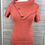 Theory Cristobal Cashmere/Wool Cowl Neck Short Sleeve Sweater Dusty Coral-P/TP Photo 1