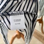 Vintage Spense Brand Asymmetrical Black and White Striped Tank Dress Photo 9