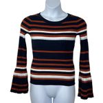 Bar III Bell Sleeve Striped Ribbed Sweater size Medium Photo 2