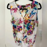 Melissa Paige  Sleeveless Button‎ Down Floral Blouse Photo 1