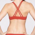 Athleta NEW South Swell Bikini Top Size Small Padded Sporty Strappy Red A/C NWT Photo 1