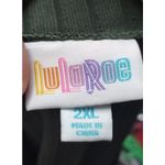 LuLaRoe 2XL Olive Green Pull-On Straight Silhouette Stretch VIOLET Midi Skirt Photo 5