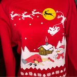 Fruit of the Loom  Ugly Chips Sweatshirt Women’s Size Medium Grandma/Reindeer Photo 6
