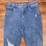 EXPRESS  Curvy High Rise Mom Jeans | Straight Leg Distressed | Size 8 Photo 4