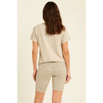 White Birch  Women’s S Animal Print Biker Shorts Neutral‎ Athleisure Cozy Photo 7