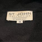 St. John Collection 🌺 BLACK KNIT GOLD BUTTON BLAZER SIZE 14🌺 Photo 6