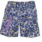 Mario Serrani  Italy Women Stretch Short Size 4 in Royal Print Photo 1