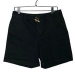 Lauren Ralph Lauren Womens Chino Gold Toggle Rope Shorts Black Size 10 Photo 0