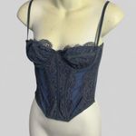 Urban Outfitters Out from Under slate blue lace corset top size medium Photo 1