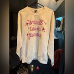 Sweet Claire  White Sweatshirt with Pink Print Photo 1