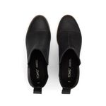 Toms NWT  Everly Black Leather Cutout Heeled Boot  SZ-12 Black Photo 5