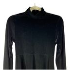 Maggy London Vtg Black Velvet Maxi Dress Small High Mock Neck Empire Waist Whimsigoth Holiday Photo 3