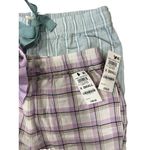 Macy's State of Day Women’s Pajama Pants Bundle Sz XS Plaid Lavender & Mint Stripe NWT Photo 2