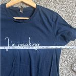 Next Level Apparel  Navy T-Shirt Kamala Harris I’m Speaking Feminist Large Casual Photo 4