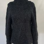 Leith New Chunky Knit Mock Neck Sweater Pullover Black Multicolor Speckle Photo 3