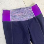 Lululemon Leggings Black and Purple Banded Sz 8 Photo 1