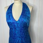 French Connection  Silk Snake Print Halter Dress 436 Photo 9