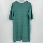 Ming Wang  Stud Trim Tonal‎ Stripe Knit Dress Knee Length Turquoise Size Medium Photo 3