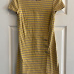 Tory Burch  Womens Small Kamila Yellow Striped Shift Dress Old Money Preppy Photo 0