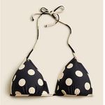 J.Crew  Black and Cream Polka Dot Bikini Top Photo 0