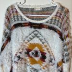 Altar'd State  Fuzzy Knit‎ Pullover Tunic Sweater Aztec Bohemian Small/Medium Photo 1