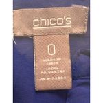 Chico's ‎ Womans Button Up Shirt Size Small OR 0 Royal Blue Professional Career Photo 4