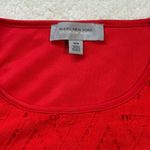 Andrew Marc Women's Marc New York Red Tango Lace Overlay Short Sleeve Top Blouse Size M Photo 1