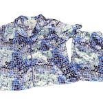 Victoria's Secret  Pink Heart Label Blue 90's Mosaic Pajama Short Set SZ Large Photo 0