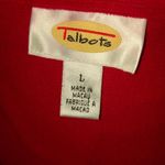 Talbots  L Quarter Zip Cargo Pocketed Pullover Sweatshirt in Red Photo 3