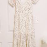 Japanese Cottagecore Shabby Chic Floral White Pink Bow Princess Maxi Dress Size XS Photo 3