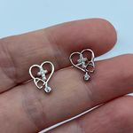 Sterling Silver Stethoscope  CZ Earrings Photo 0