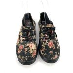 Vans  Black Low Top Rose Pattern Lace Up Sneakers Photo 2