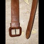 Womens Vintage Leather‎ Belt South American Black & White Textile Woven Size 32 Photo 3