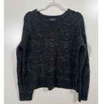 Roots Canada Speckle Knit Sweater with Side Slits Black Size Medium Photo 1