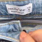 Vanilla Star Jeans Vanilla Star Size 4 W 26 Two Tone Jean Y2K STYLE Barrel Leg 5 Pkt. NWT Photo 1