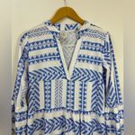 Chic Blue and White Geometric Mini Summer Women’s Dress size S Photo 2