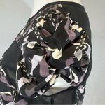 American Rag black and mauve sheer detail bird print dress size small Photo 2