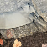 MARINA Light Blue Lace Maxi Dress bridesmaid/prom dress Size 4 Photo 7