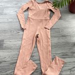 ASOS Beige Long Sleeve Nude Ribbed Unitard size 4 US NWOT Photo 2