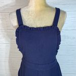 June and Hudson Ruffle Jumpsuit/overalls In Navy size Small womens Photo 4