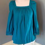 J.Crew ✨HP✨ Factory Teal Square Neck Peasant Top✨ Photo 0