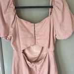 ASTR The Label Linen Pleat Front Mini Dress - Dusty Rose Medium Photo 7
